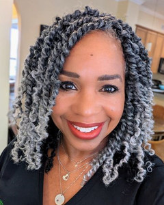 14 Inch Gray Locs Wigs For African American Women High Quality Popular Natural Fashion Wigs rw