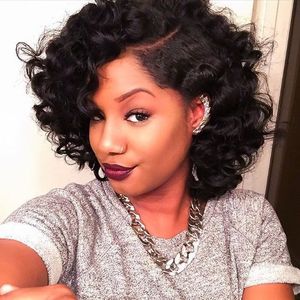 12 Inch Curly Wigs For African American Women The Same As The Hairstyle In The Picture ga