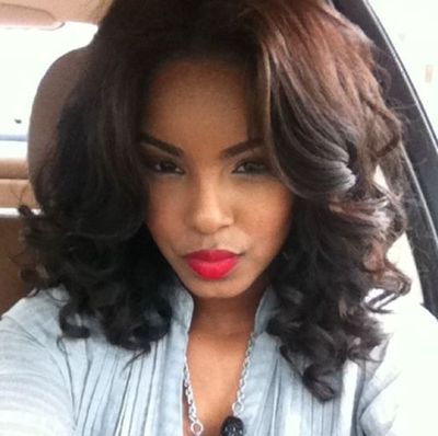  14 Inch Wavy Wigs For African American Women The Same As The Hairstyle In Picture aw