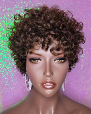 8 Inch Short Curly Wigs For African American Women High Quality Popular Natural Fashion Wigs ry