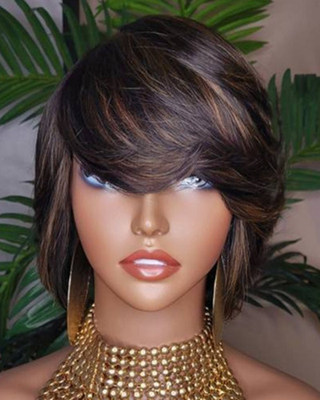 10 Inch Short Bob Wigs For African American Women High Quality Popular Natural Fashion Wigs vw
