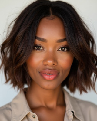 10 Inch Wavy Bob Wigs For African American Women The Same As The Hairstyle In The Picture so