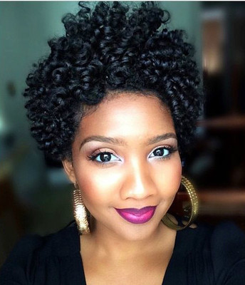 8 Inch Short Curly Wigs For African American Women The Same As The Hairstyle In The Picture fo
