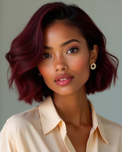 10 Inch Wavy Bob Wigs For African American Women The Same As The Hairstyle In The Picture uc