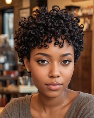 6 Inch Short Curly Wigs For African American Women The Same As The Hairstyle In The Picture ui