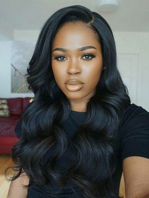 24 Inch Wavy Long Wigs For African American Women The Same As The Hairstyle In The Picture hl