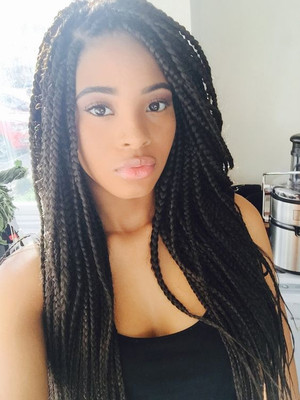 24 Inch Braided Wigs Lace Front Wigs For Women The Same As The Hairstyle In The Picture hx