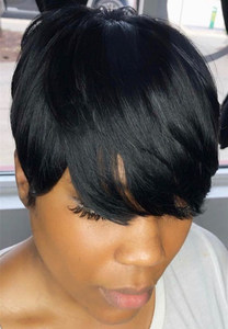 6 Inch Short Pixie Wigs For African American Women The Same As The Hairstyle In The Picture qn