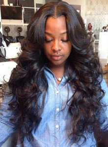 22 Inch Wavy Long Wigs For African American Women The Same As The Hairstyle In The Picture nl