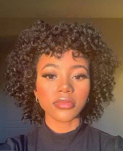 12 Inch Cute Curly Wigs For African American Women The Same As The Hairstyle In The Picture qx