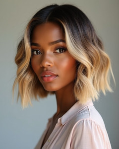 10 Inch Wavy Bob Wigs For African American Women The Same As The Hairstyle In The Picture ls