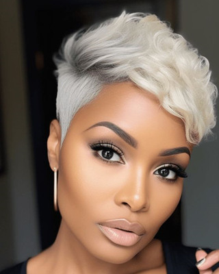 6 Inch Short Pixie Wigs For African American Women The Same As The Hairstyle In The Picture qr