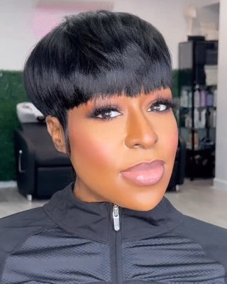 6 Inch Short Pixie Wigs For African American Women The Same As The Hairstyle In The Picture vb