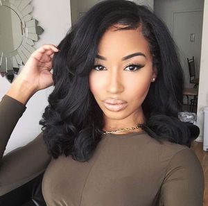 14 Inch Wavy Medium Wigs For African American Women The Same As The Hairstyle In The Picture qc