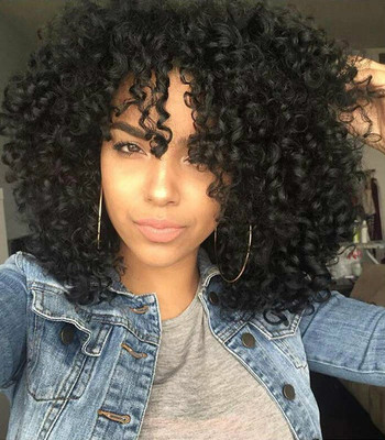 14 Inch Curly Wigs For African American Women The Same As The Hairstyle In The Picture gj