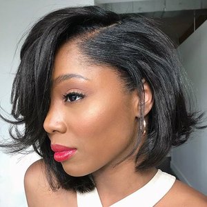 12 Inch Cute Bob Wigs For African American Women The Same As The Hairstyle In The Picture rj