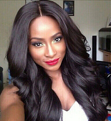 24 Inch Wavy Long Wigs For African American Women The Same As The Hairstyle In The Picture qk