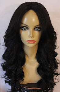 22 Inch Wavy Long Wigs For African American Women The Same As The Hairstyle In The Picture qg