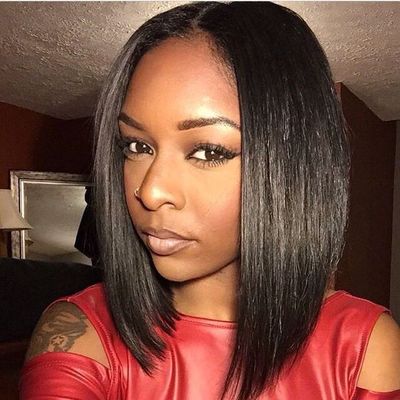 12 Inch Straight Bob Wigs For African American Women The Same As The Hairstyle In Picture cs