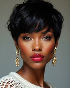 6 Inch Short Pixie Wigs For African American Women The Same As The Hairstyle In The Picture ug
