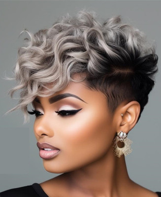 8 Inch Short Wigs For African American Women The Same As The Hairstyle In The Picture ud