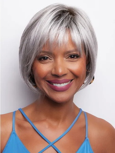 10 Inch Gray Bob Wigs For African American Women High Quality Popular Natural Fashion Wigs th