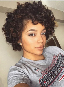 8 Inch Short Curly Wigs For African American Women The Same As The Hairstyle In The Picture fn