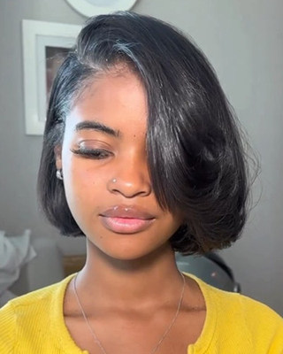 10 Inch Short Bob Wigs For African American Women The Same As The Hairstyle In The Picture uc