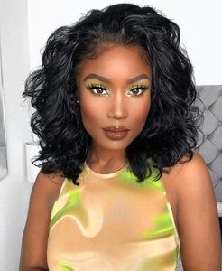 14 Inch Wavy Bob Wigs For African American Women The Same As The Hairstyle In The Picture rl