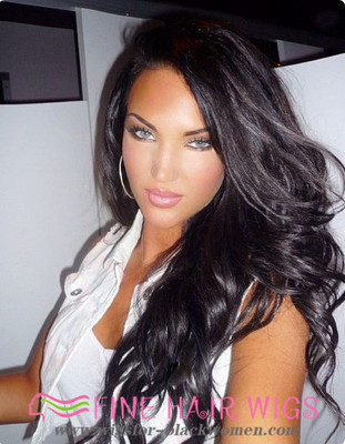 22 Inch Wavy Long Wigs For African American Women The Same As The Hairstyle In The Picture pl