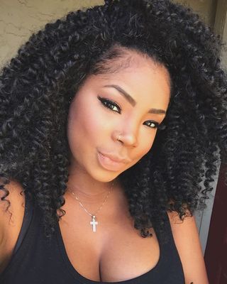 14 Inch Kinky Curly Wigs For African American Women The Same As The Hairstyle In The Picture dj