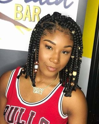 12 Inch Braided Wigs For African American Women The Same As The Hairstyle In The Picture kd