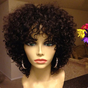 12 Inch Kinky Curly Wigs For African American Women The Same As The Hairstyle In The Picture py