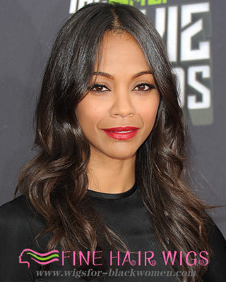 20 Inch Wavy Long Wigs For African American Women The Same As The Hairstyle In The Picture pk