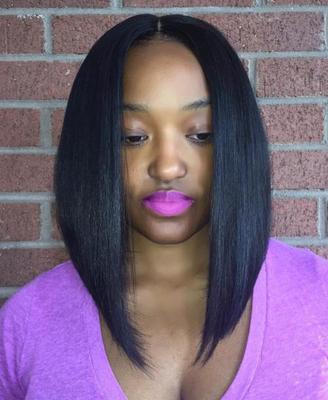 14 Inch Bob Straight Wigs For African American Women The Same As The Hairstyle In The Picture gg