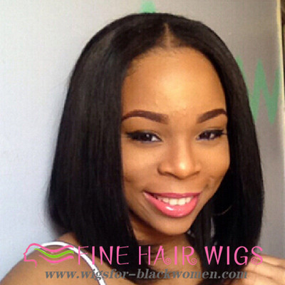 12 Inch Straight Bob Wigs For African American Women The Same As The Hairstyle In The Picture pe