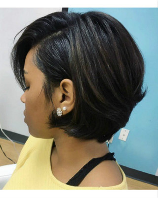 10 Inch Cute Bob Wigs For African American Women The Same As The Hairstyle In The Picture hn