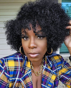 12 Inch Curly Bob Wigs For African American Women The Same As The Hairstyle In The Picture wa