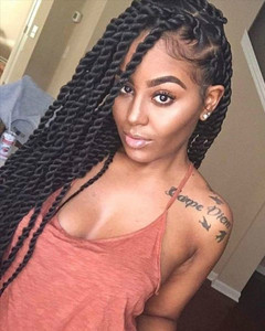 26 Inch Braided Wigs For African American Women The Same As The Hairstyle In The Picture hy