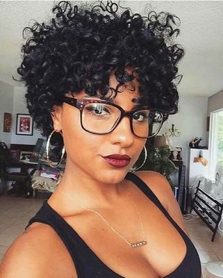 10 Inch Curly Wigs For African American Women The Same As The Hairstyle In The Picture fq