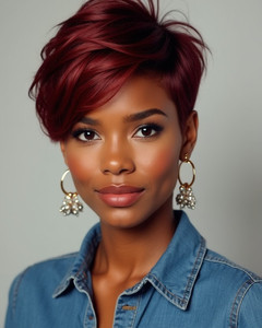 6 Inch Short Pixie Wigs For African American Women The Same As The Hairstyle In The Picture wm
