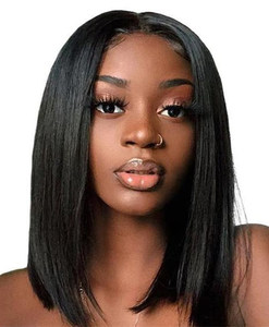14 Inch Straight Bob Wigs For African American Women The Same As The Hairstyle In The Picture rg