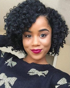 12 Inch Curly Wigs For African American Women The Same As The Hairstyle In The Picture cq
