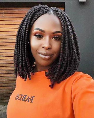 12 Inch Braided Wigs Lace Front Wigs For Women The Same As The Hairstyle In The Picture ix