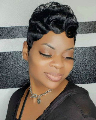 6 Inch Short Curly Wigs For African American Women The Same As The Hairstyle In Picture em