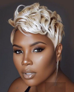 6 Inch Short Pixie Wigs For African American Women The Same As The Hairstyle In The Picture tx