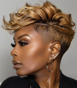 6 Inch Short Pixie Wigs For African American Women The Same As The Hairstyle In The Picture uk