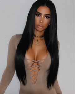 24 Inch Straight Long Wigs For African American Women The Same As The Hairstyle In The Picture fc