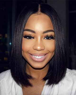 12 Inch Straight Bob Wigs For African American Women The Same As The Hairstyle In The Picture rk
