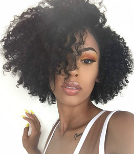 10 Inch Kinky Curly Wigs For African American Women The Same As The Hairstyle In The Picture fr